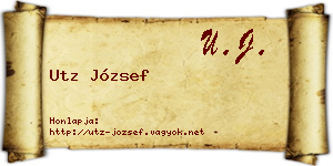 Utz József névjegykártya